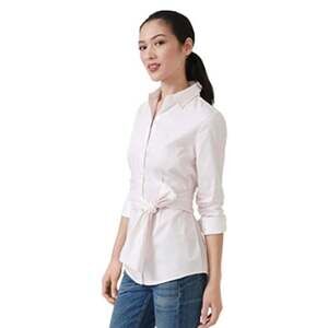 UnTUCKit Pink Pinstripe Clara Button Down Top